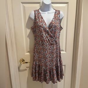 Floral Sleeveless V-Neck Dress